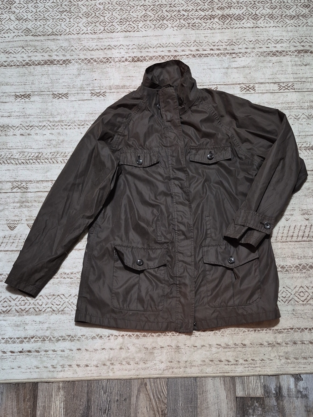 Men's Military Field Jacket in Dark Brown - Classic Utility Style